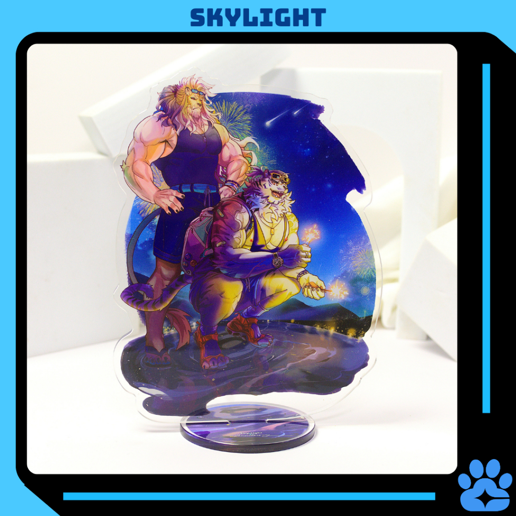Mô hình/ Standee Furry Jin Qiu x Javid - Dislyte - Tặng kèm Sticker + Bookmark