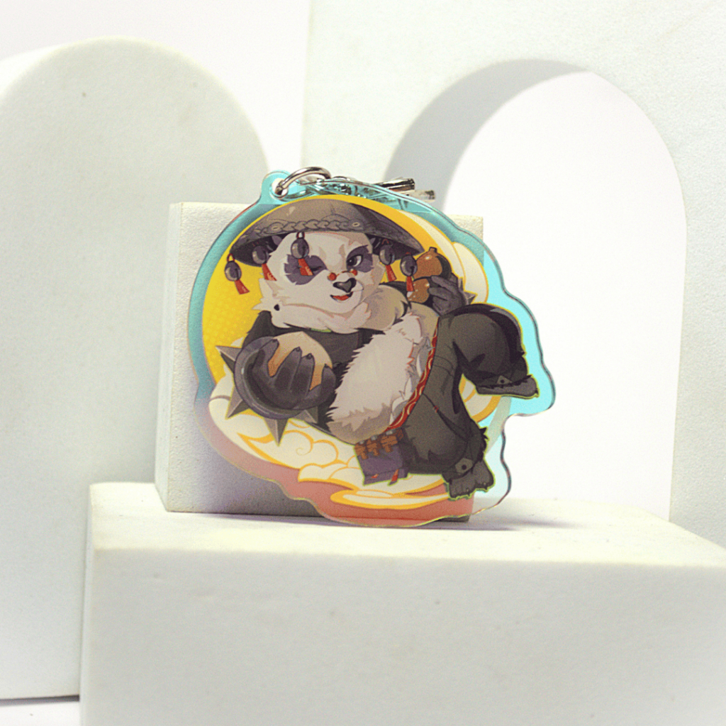 Móc Khóa/Keychain Furry PAN YINHU - Zenless Zone Zero - Rainbow 2 mặt - Nhựa Mica 6cm 2