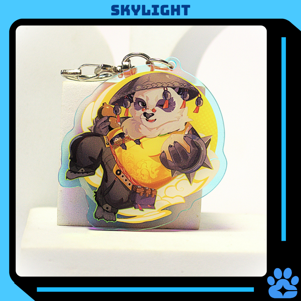Móc Khóa/Keychain Furry PAN YINHU - Zenless Zone Zero - Rainbow 2 mặt - Nhựa Mica 6cm