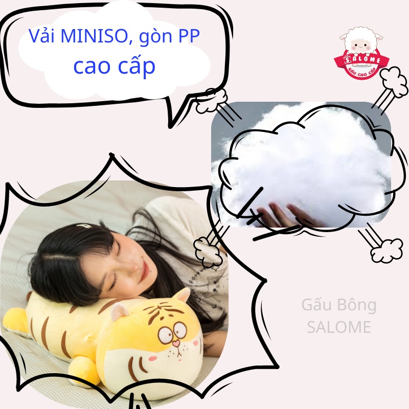 Gấu Bông Con Hổ Biểu Cảm Mặt Ngáo