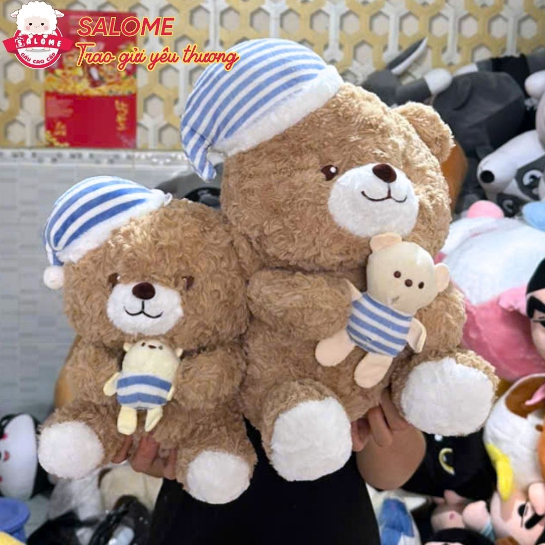 Gấu bông gấu ngủ ôm gấu