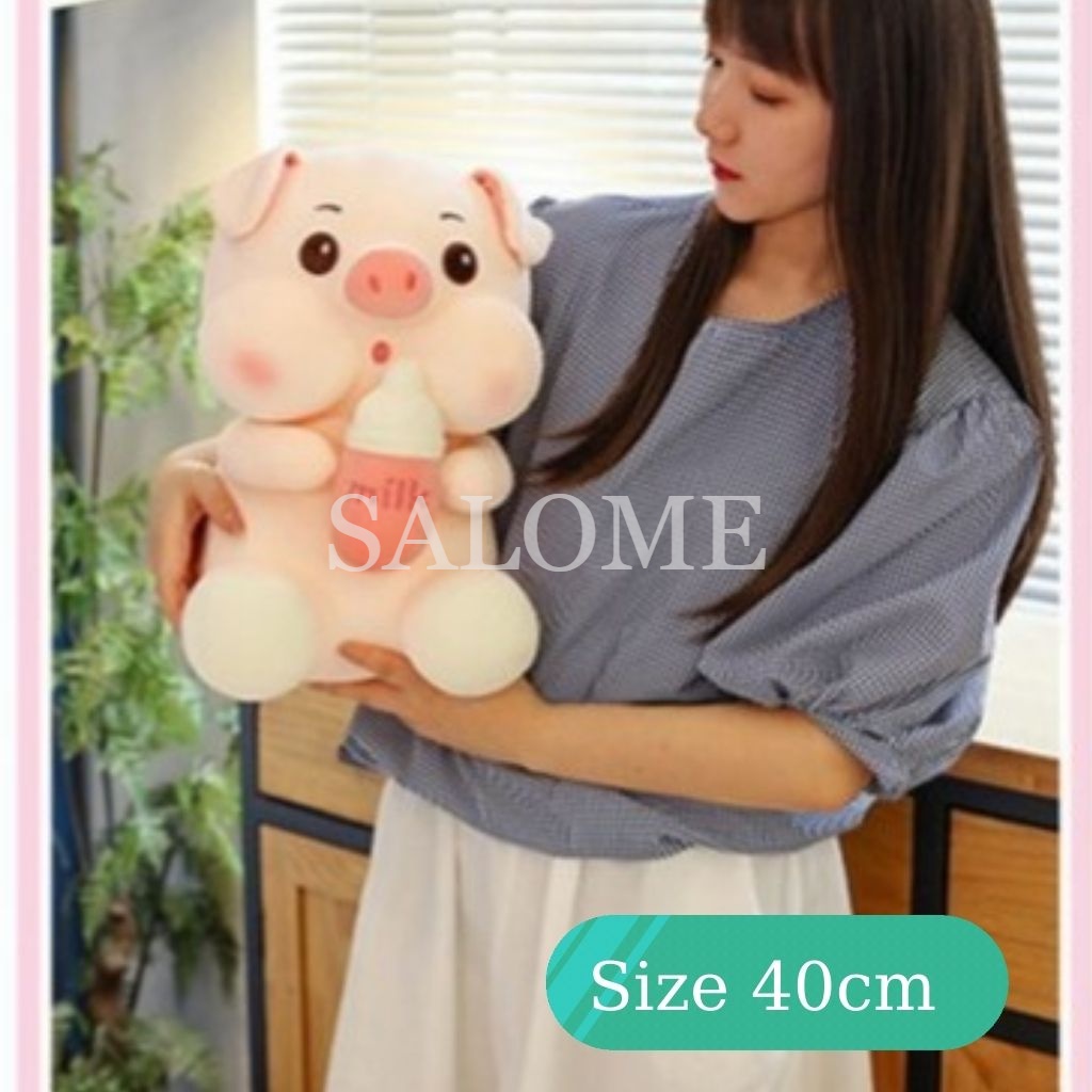 Gấu Bông Heo Ôm Bình Sữa