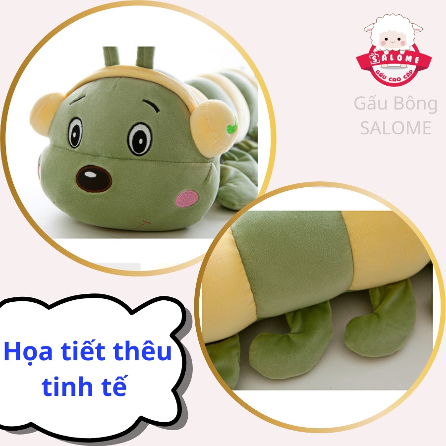 Gấu bông sâu đeo tai nghe
