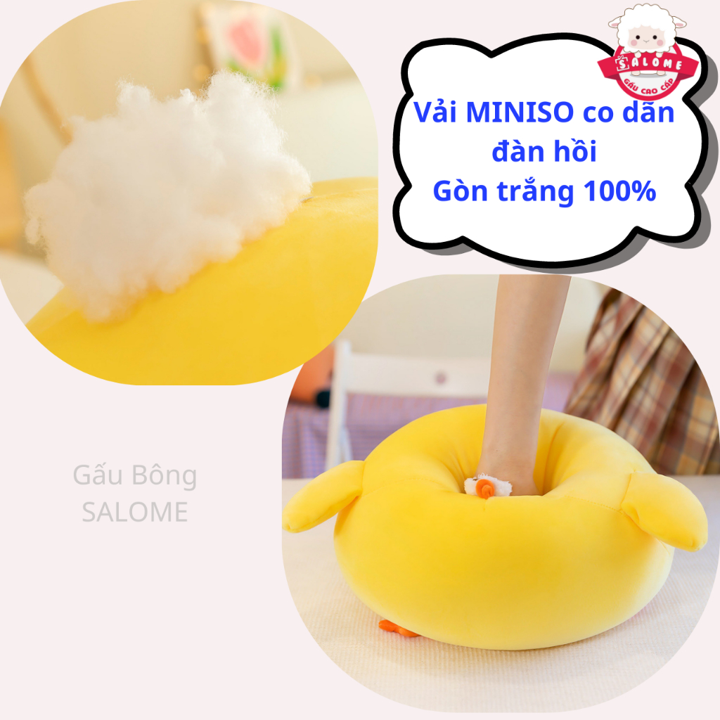 Gấu Bông Gà Dundun Vàng Bụng Bự Mặt Thộn