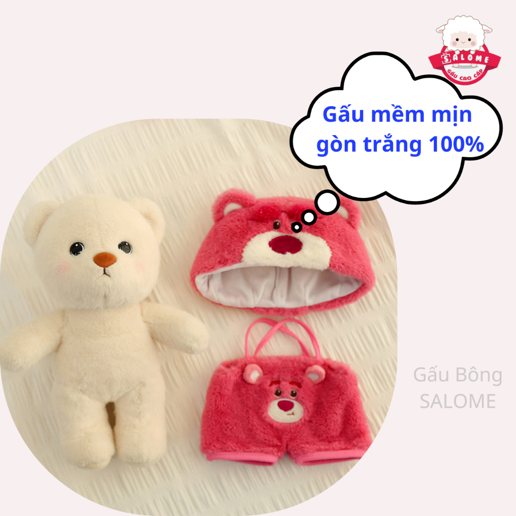 Gấu bông Lena đứng cosplay gấu dâu, stitch, hello kitty, pikachu