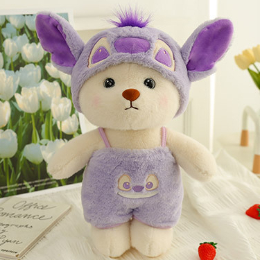 Gấu bông Lena đứng cosplay gấu dâu, stitch, hello kitty, pikachu