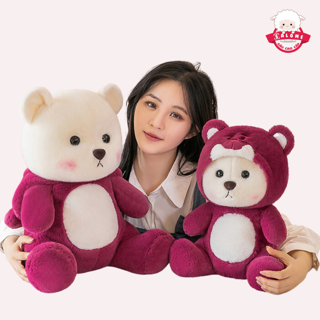 Gấu Bông Lena Ngồi Đội Mũ Lotso