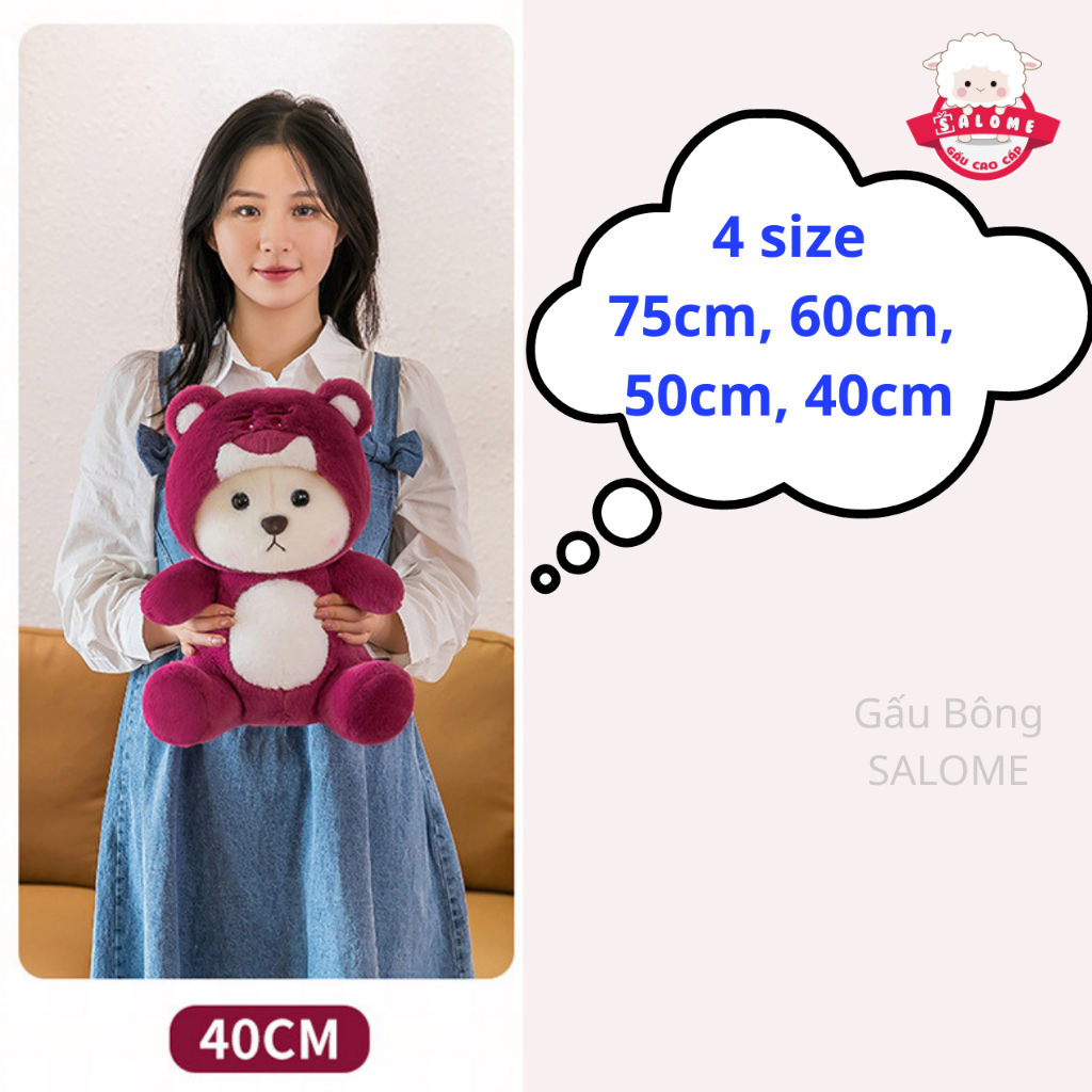 Gấu Bông Lena Ngồi Đội Mũ Lotso