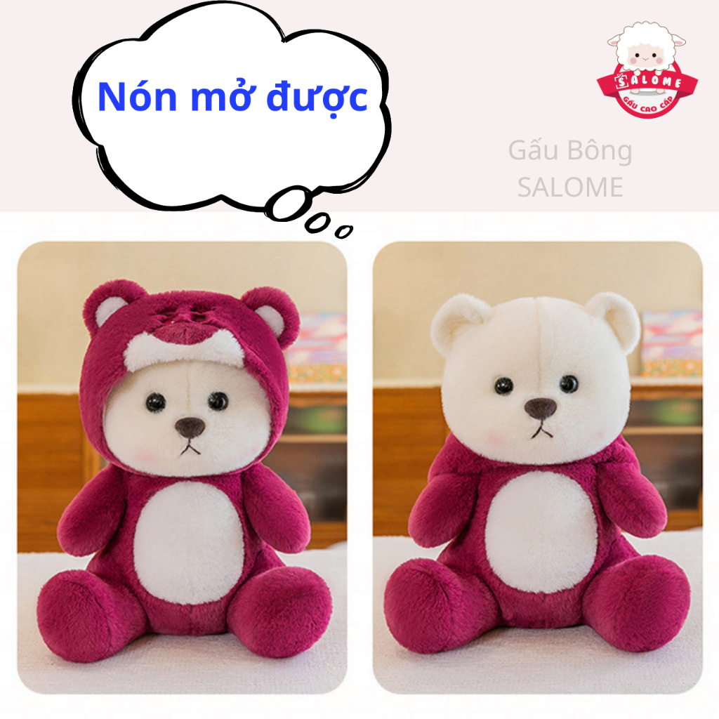 Gấu Bông Lena Ngồi Đội Mũ Lotso