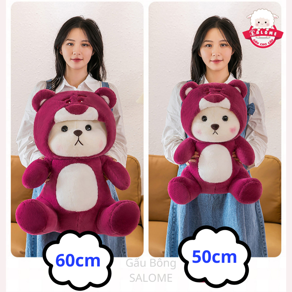 Gấu Bông Lena Ngồi Đội Mũ Lotso