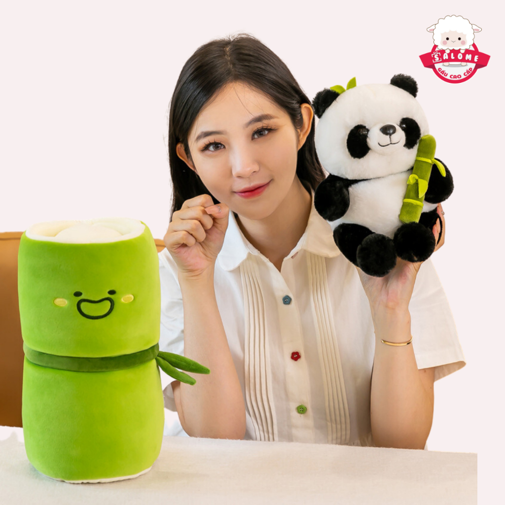 Gấu Bông Gấu Trúc Trong Ống Tre