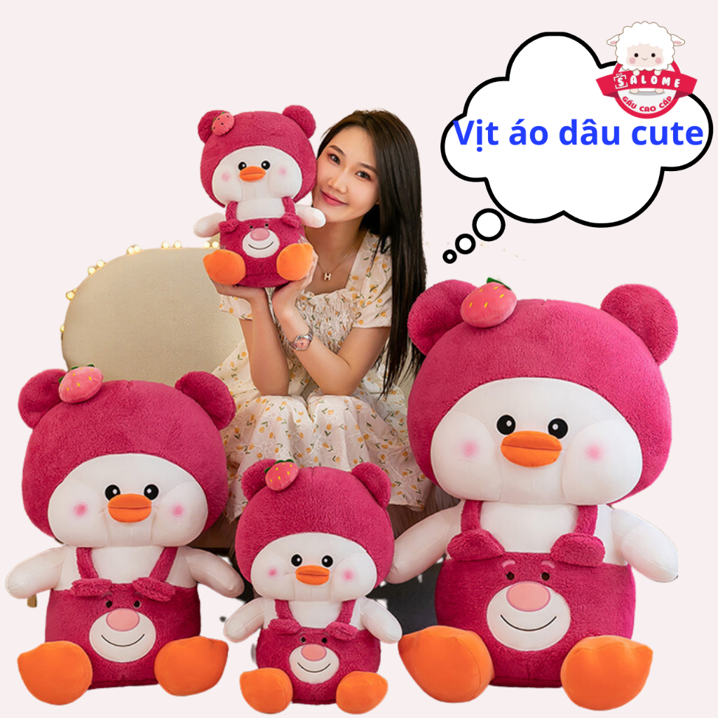 Gấu Bông Con Vịt  Mặc Yếm Dâu