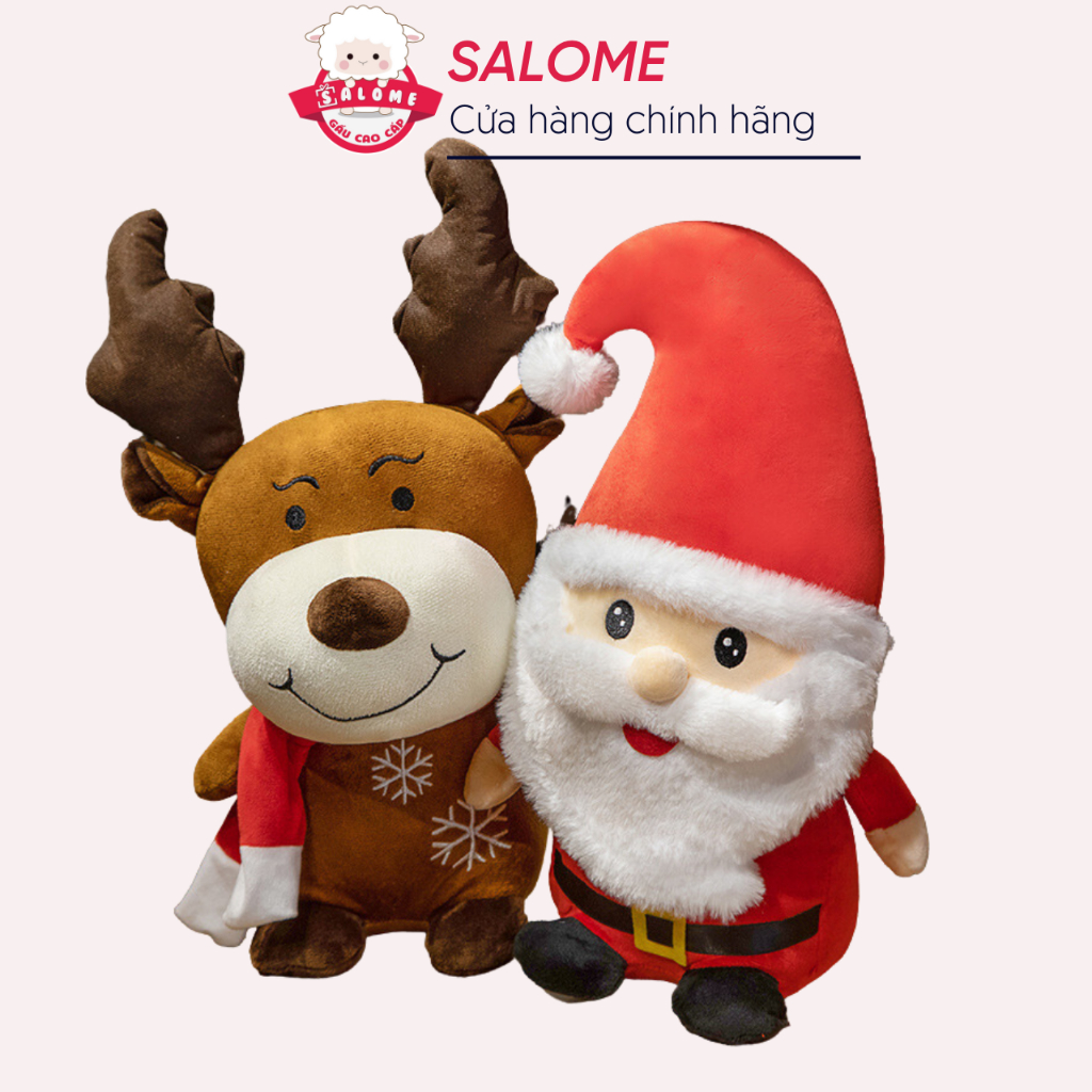 Gấu Bông Ông Bà Gìa Noel, Tuần Lộc Đứng Ngồi, Người Tuyết SALOME, Qùa Tặng Đồ Chơi Cho Bé Cao Cấp Trang Trí Giasng Sinh