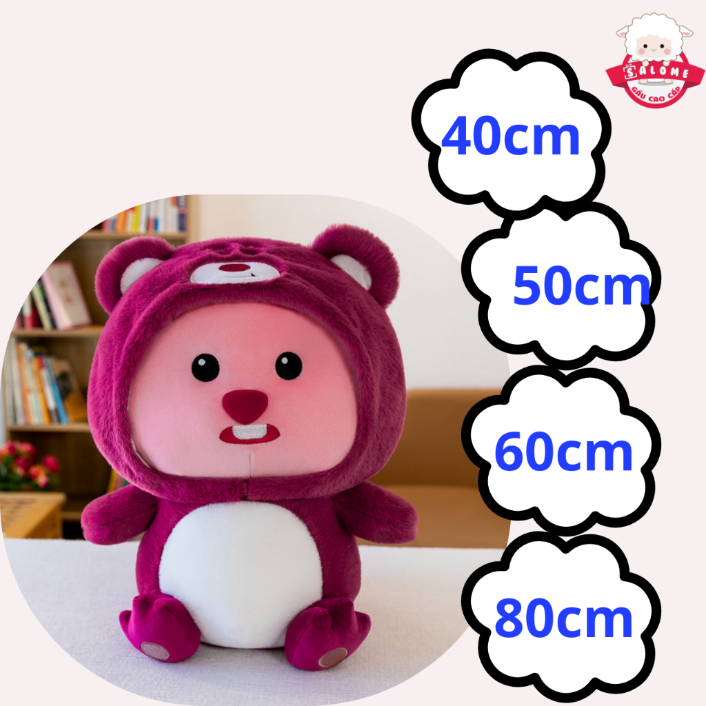Gấu Bông Loopy Cosplay Gấu Dâu