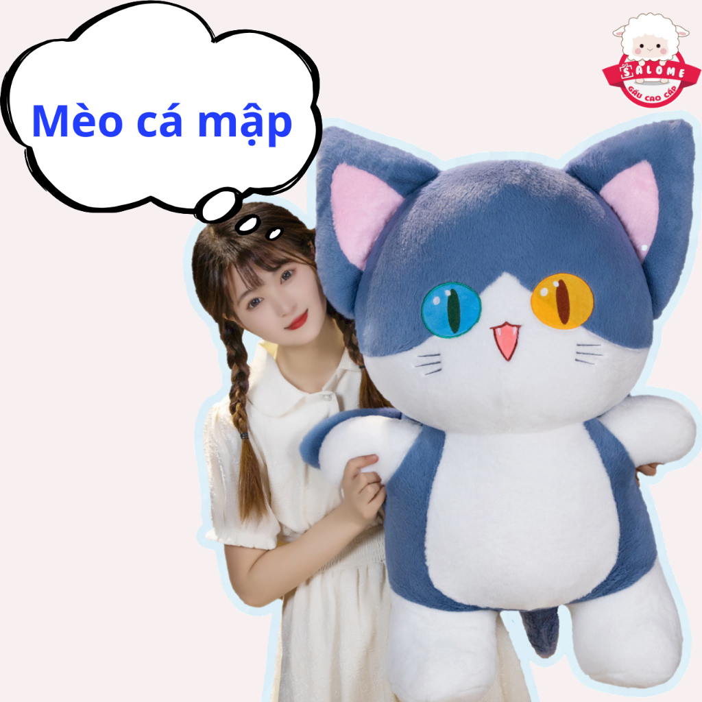 Gấu Bông Con Mèo Cá Mập Xanh 1m