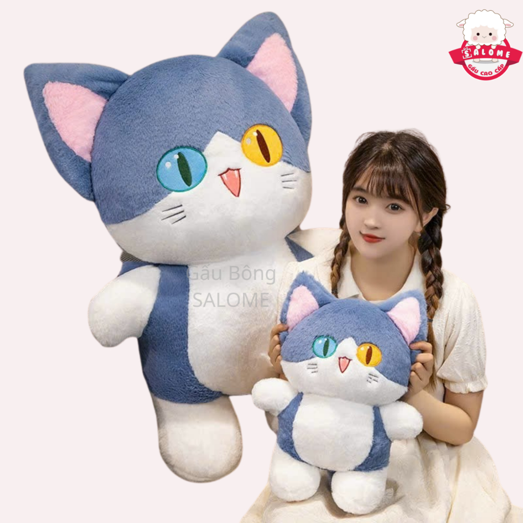 Gấu Bông Con Mèo Cá Mập Xanh 1m