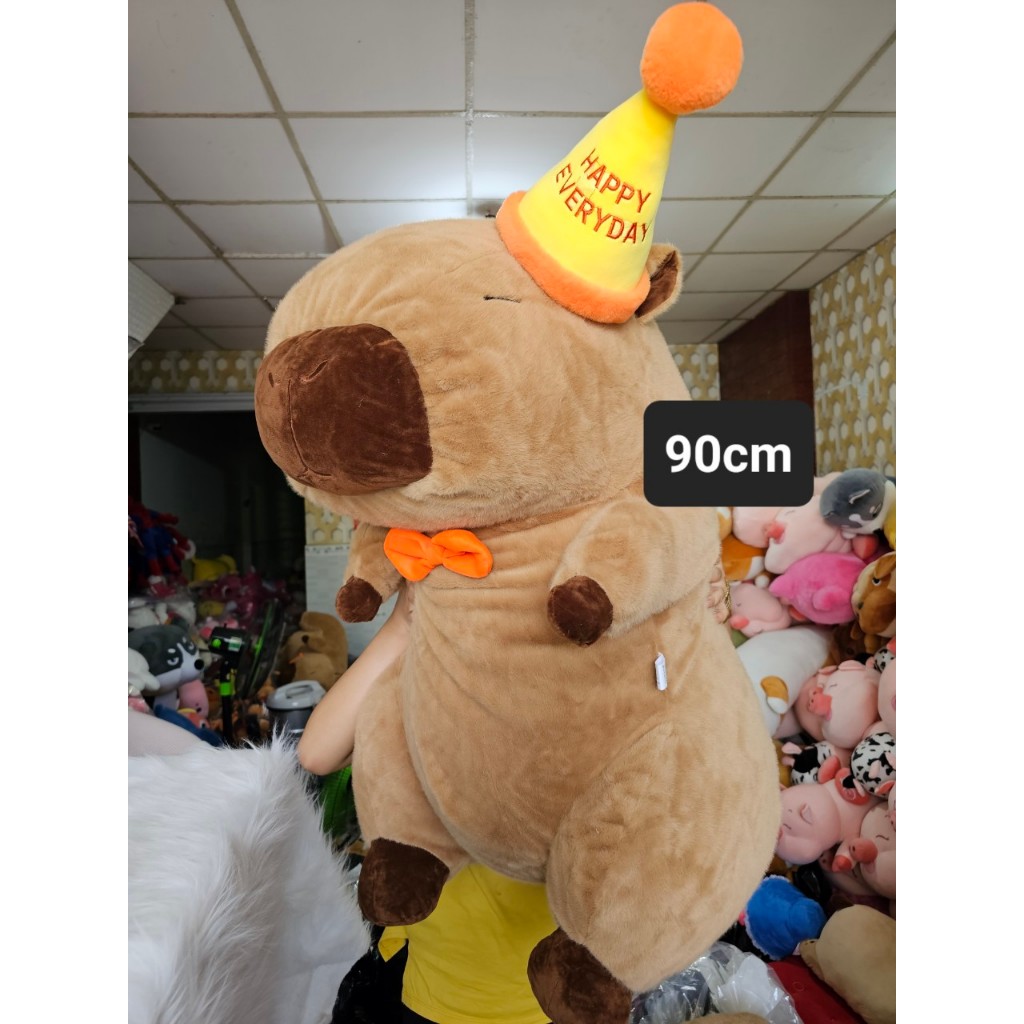 Gấu Bông Capybara Nón Sinh Nhật