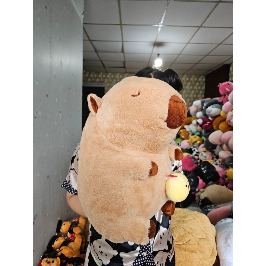 Gấu Bông Capybara Chim Gà