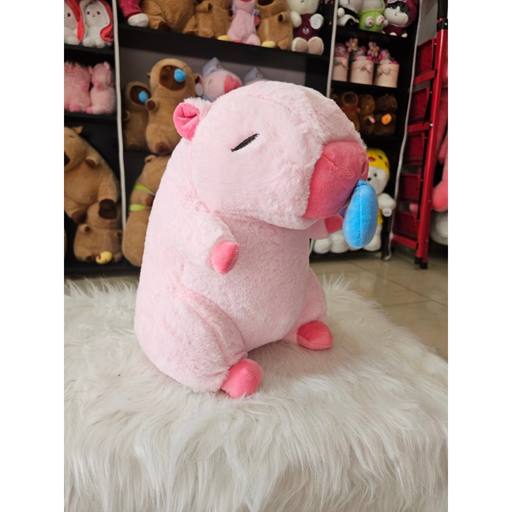 Gấu Bông Capybara Hồng Chảy Nước Mũi