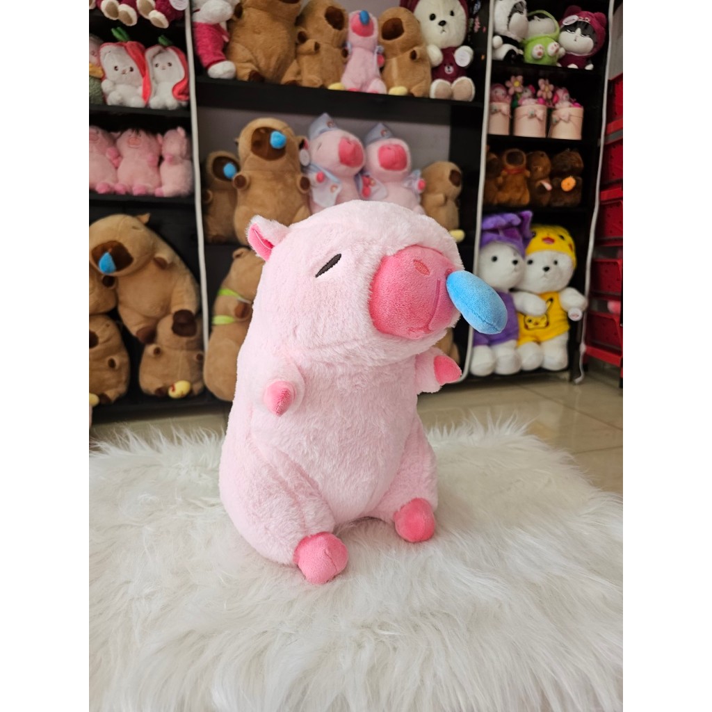 Gấu Bông Capybara Hồng Chảy Nước Mũi