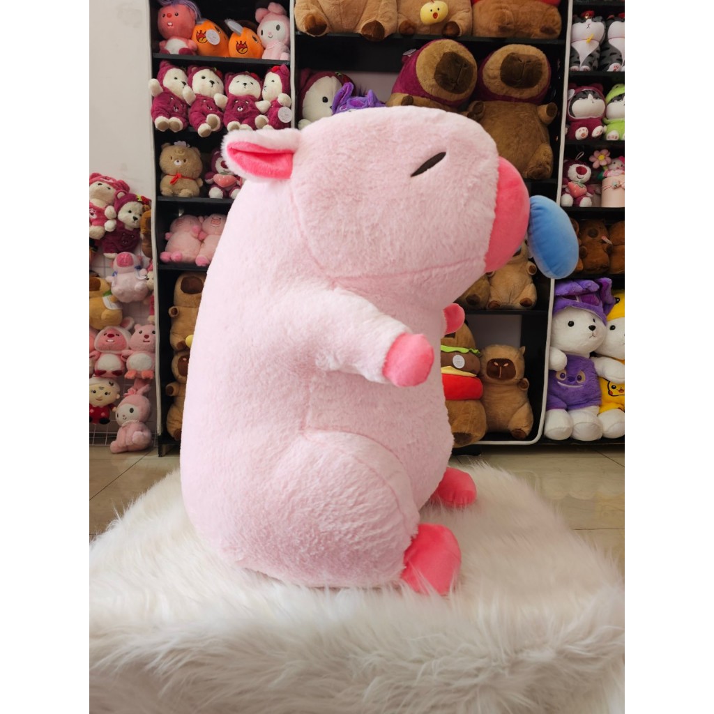 Gấu Bông Capybara Hồng Chảy Nước Mũi