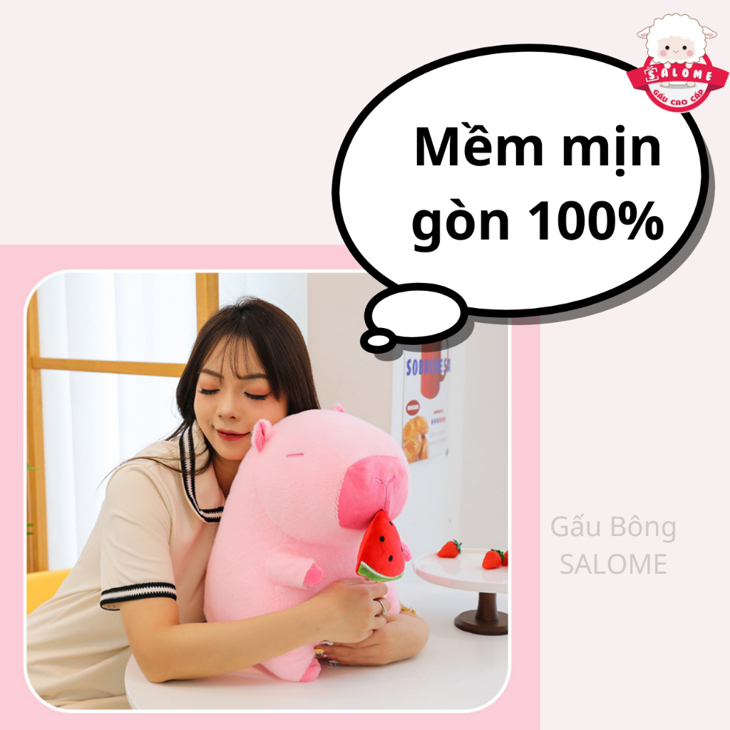 Gấu Bông Capybara Ăn Dưa Hấu