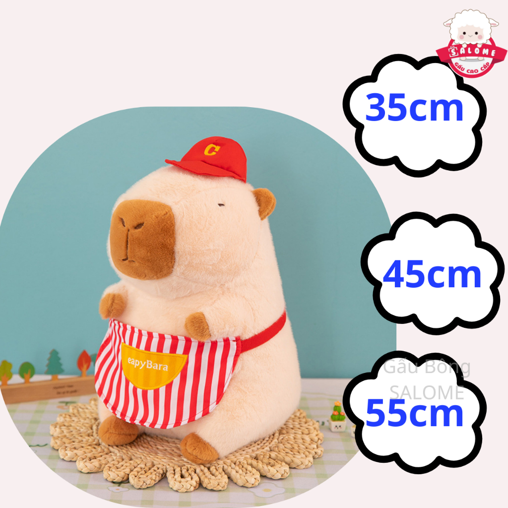 Gấu Bông Capybara Đeo Cặp Hamburger