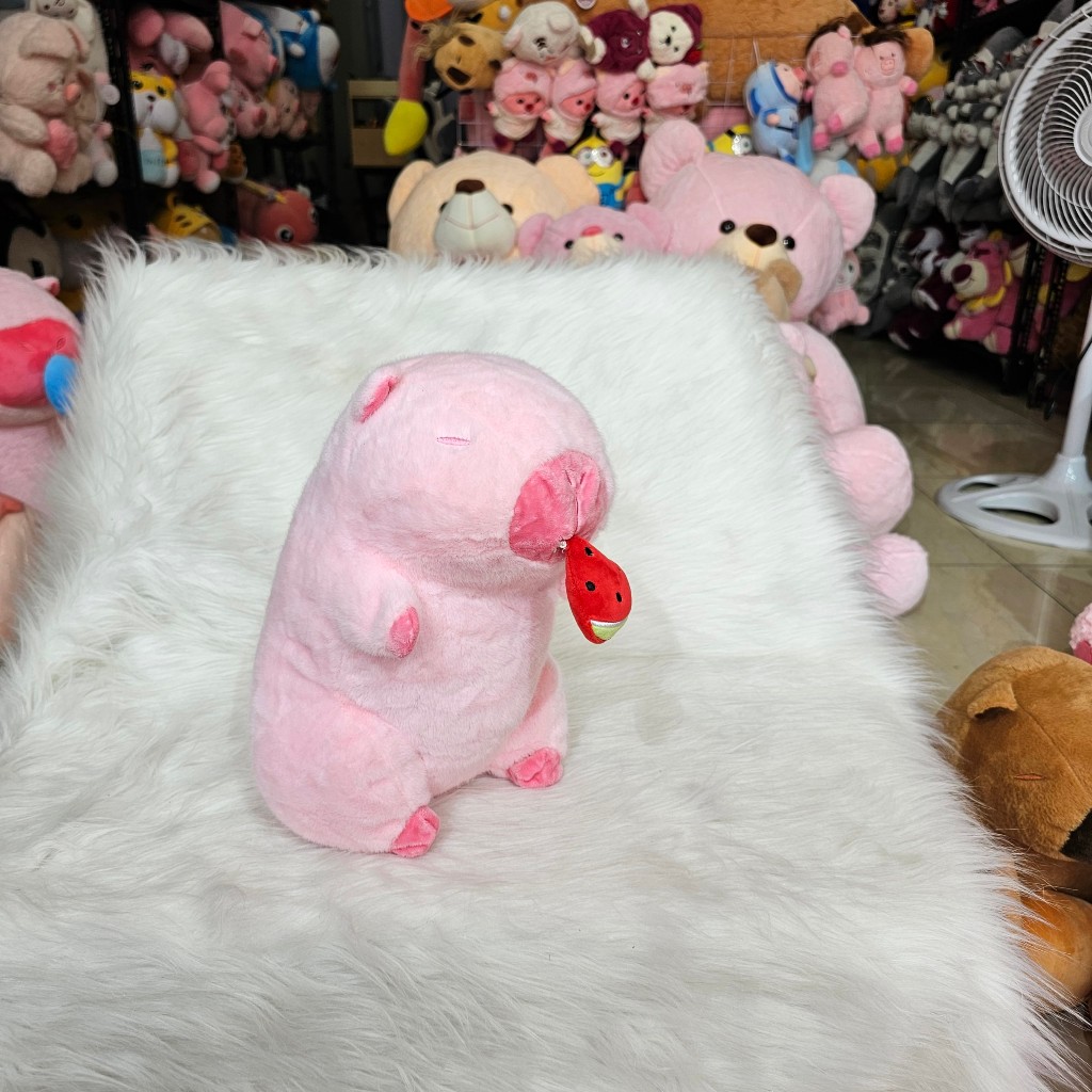 Gấu Bông Capybara Ăn Dưa Hấu