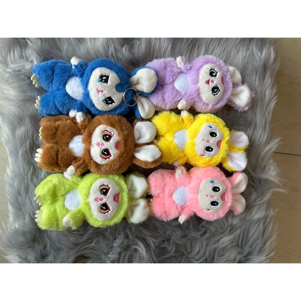 Gấu bông móc khóa baby three tai thỏ có móng