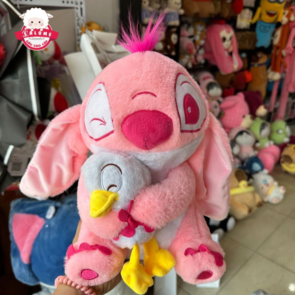 Gâu bông stitch ôm vịt