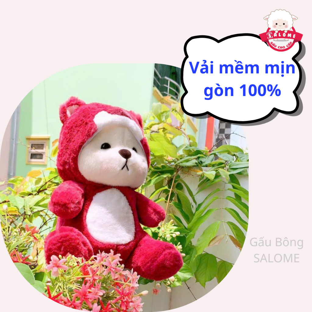Gấu Bông Lena Ngồi Đội Mũ Lotso