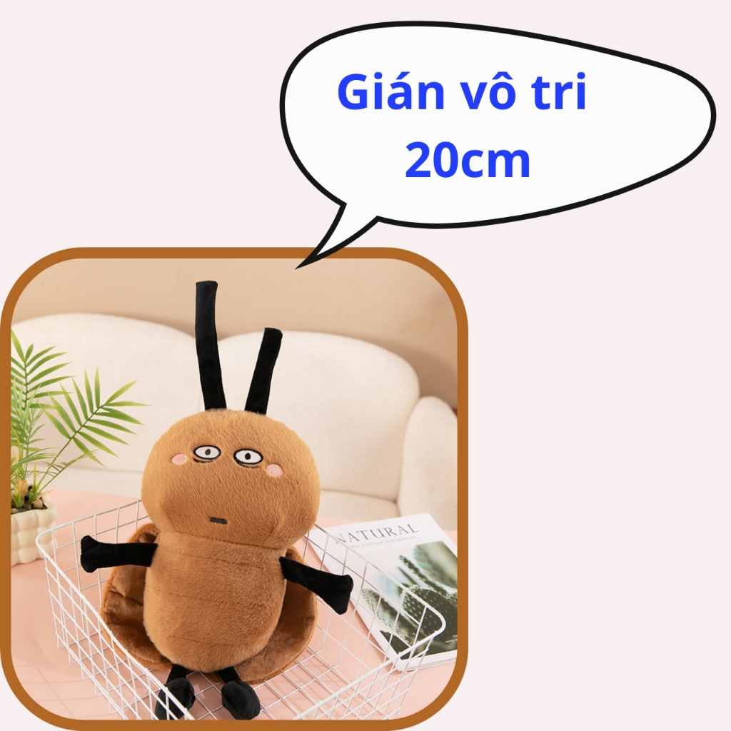 Gấu bông con gián, tiểu cường đáng yêu dễ thương cute SALOME, gián vô tri mini trang trí