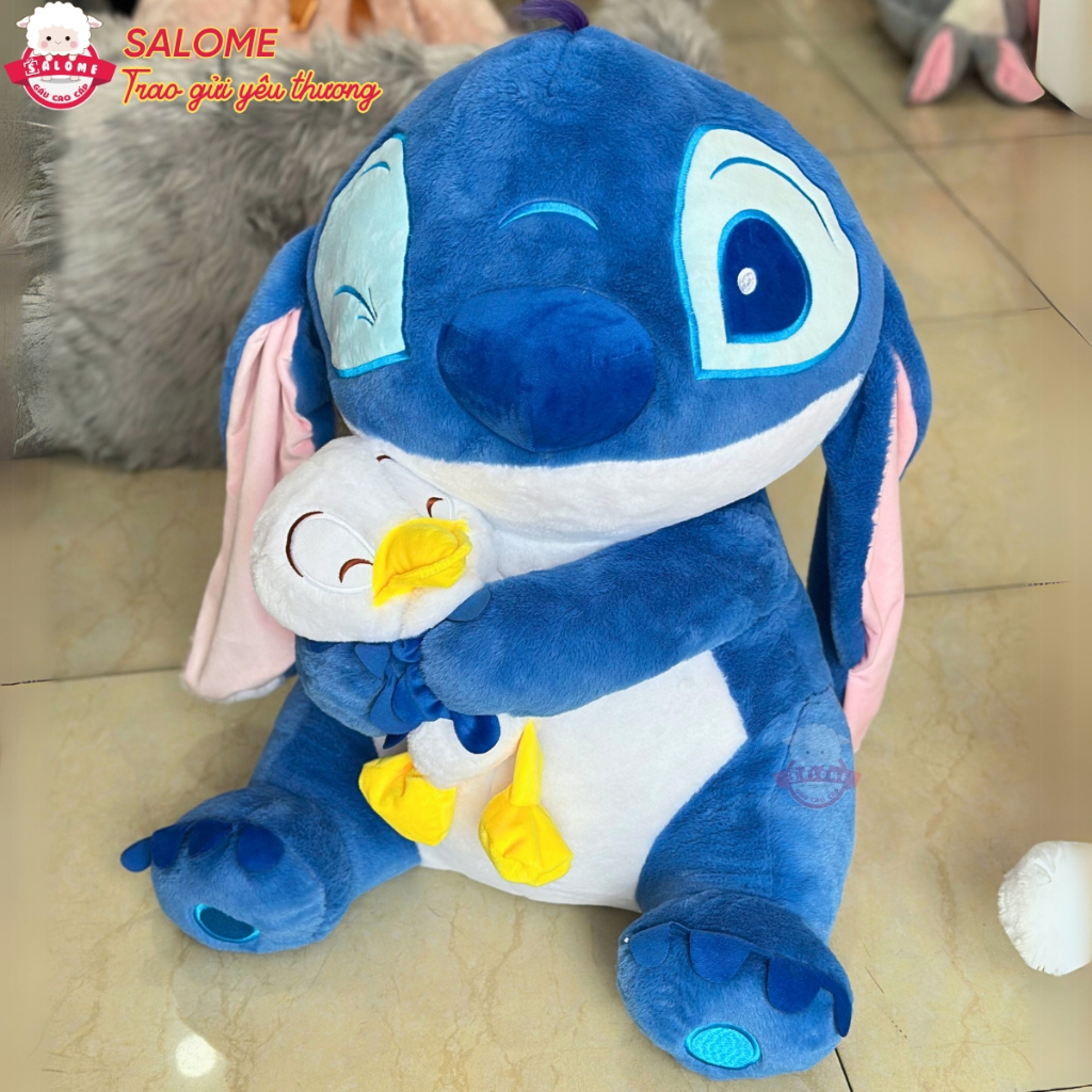 Gâu bông stitch ôm vịt