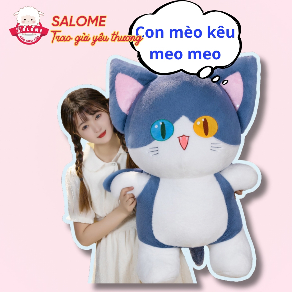 Gấu Bông Con Mèo Cá Mập Xanh 1m