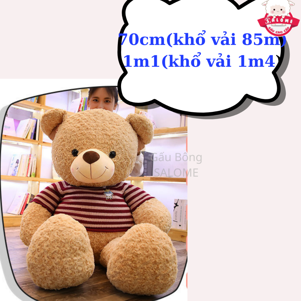 Gấu bông teddy xù mì áo len