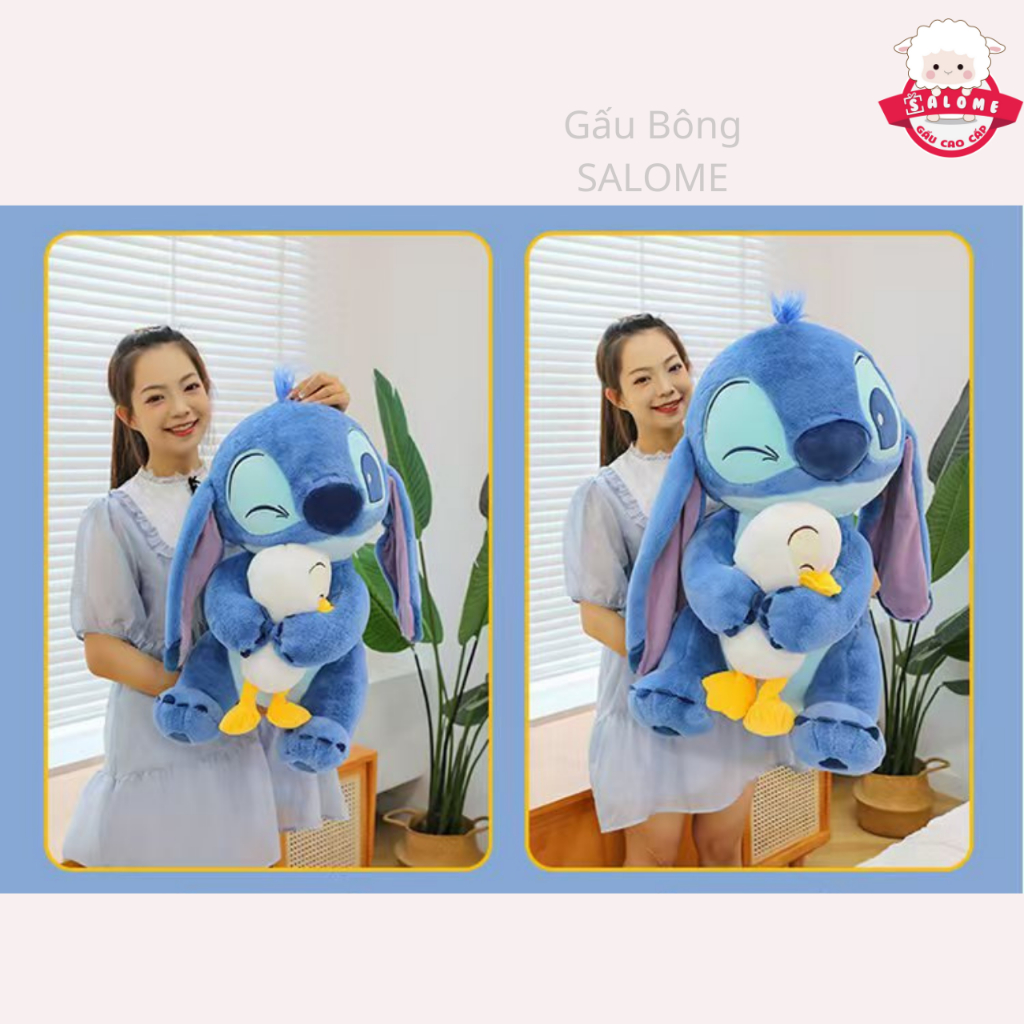 Gâu bông stitch ôm vịt