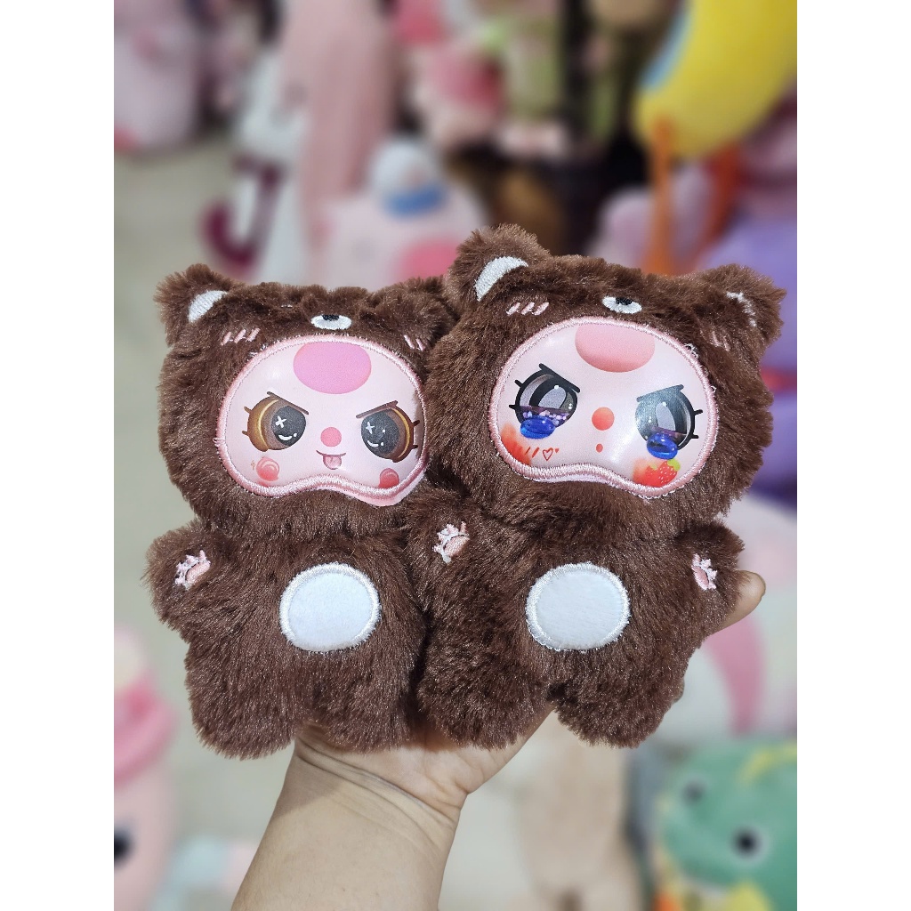 Gấu bông móc khóa Baby Three mặt in 3D