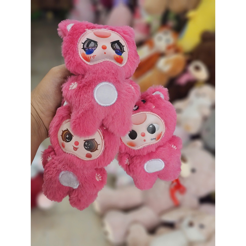 Gấu bông móc khóa Baby Three mặt in 3D