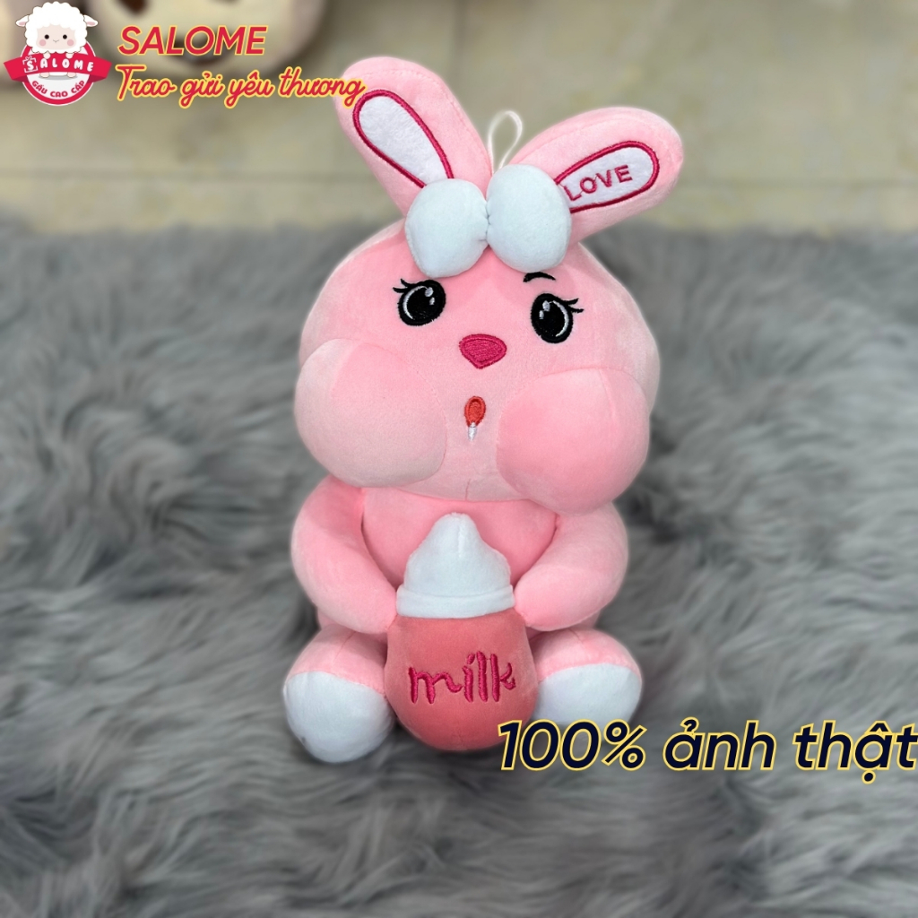 Gấu Bông Thỏ Ôm Bình Sữa