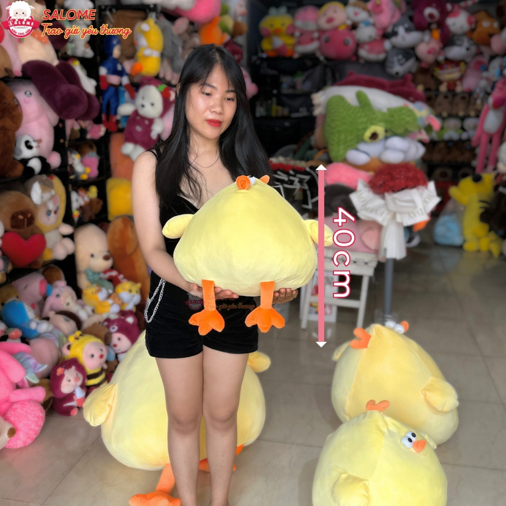 Gấu Bông Gà Dundun Vàng Bụng Bự Mặt Thộn
