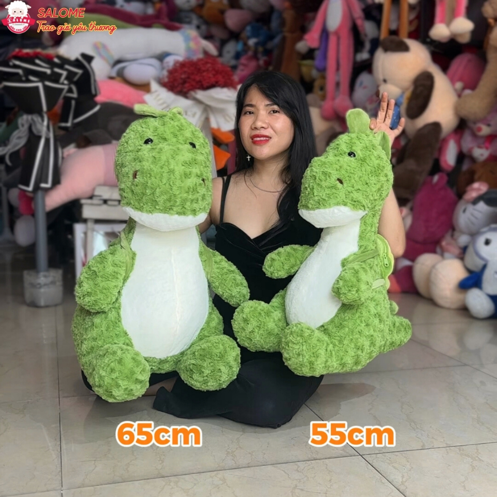 Gấu Bông Khủng Long Xanh Đeo Balo Bơ