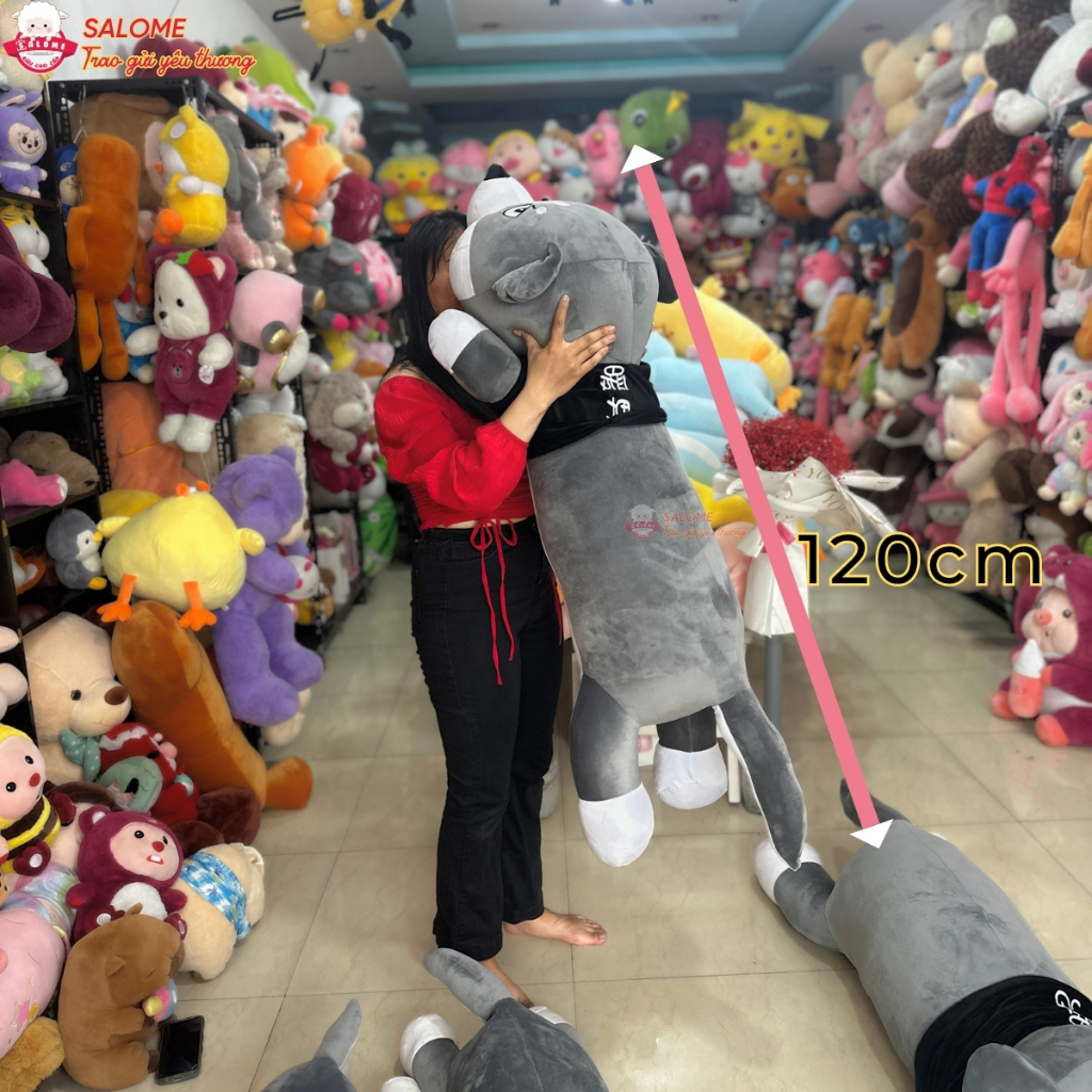 Gấu Bông Chó Husky Mặt Aó