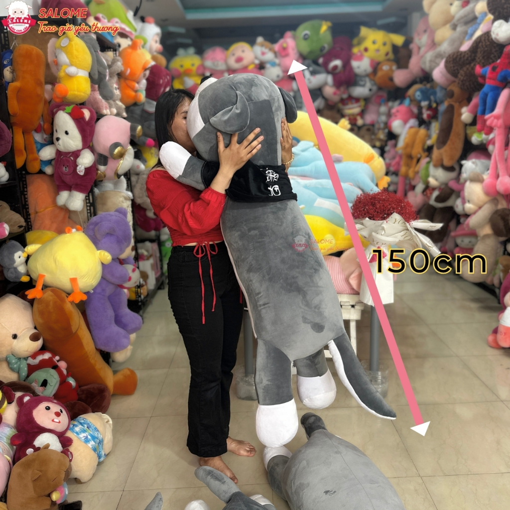 Gấu Bông Chó Husky Mặt Aó