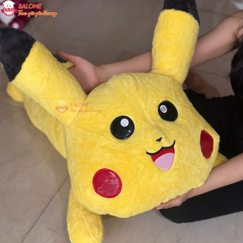 Gấu Bông Pikachu Nằm Ôm Ngủ