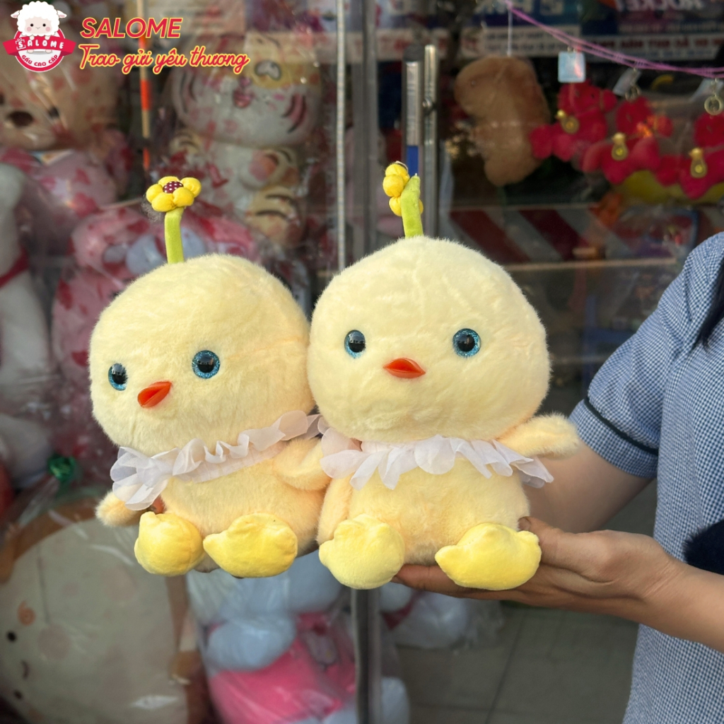 Gấu bông con vịt mỏ nhựa size 20cm SALOME, Thú nhồi bông vịt mỏ dảnh khó chịu quà tặng cao cấp