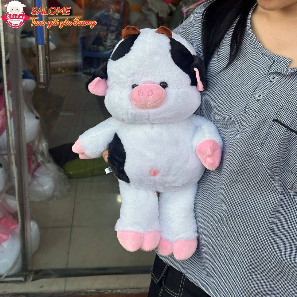 Gấu bông bò sữa chạy bộ bộ động vật heo, voi chạy bộ