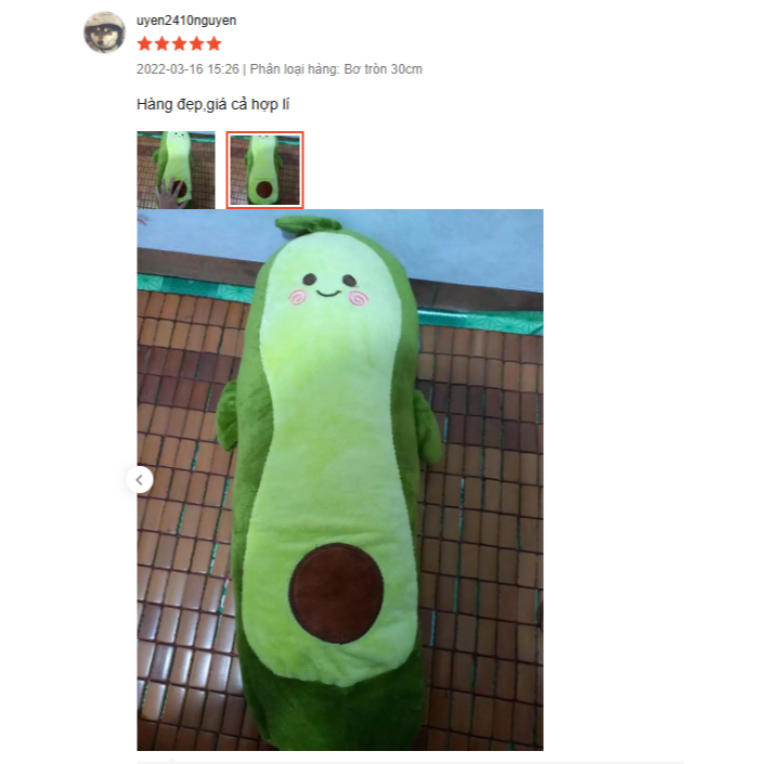 Gấu Bông Trái Bơ
