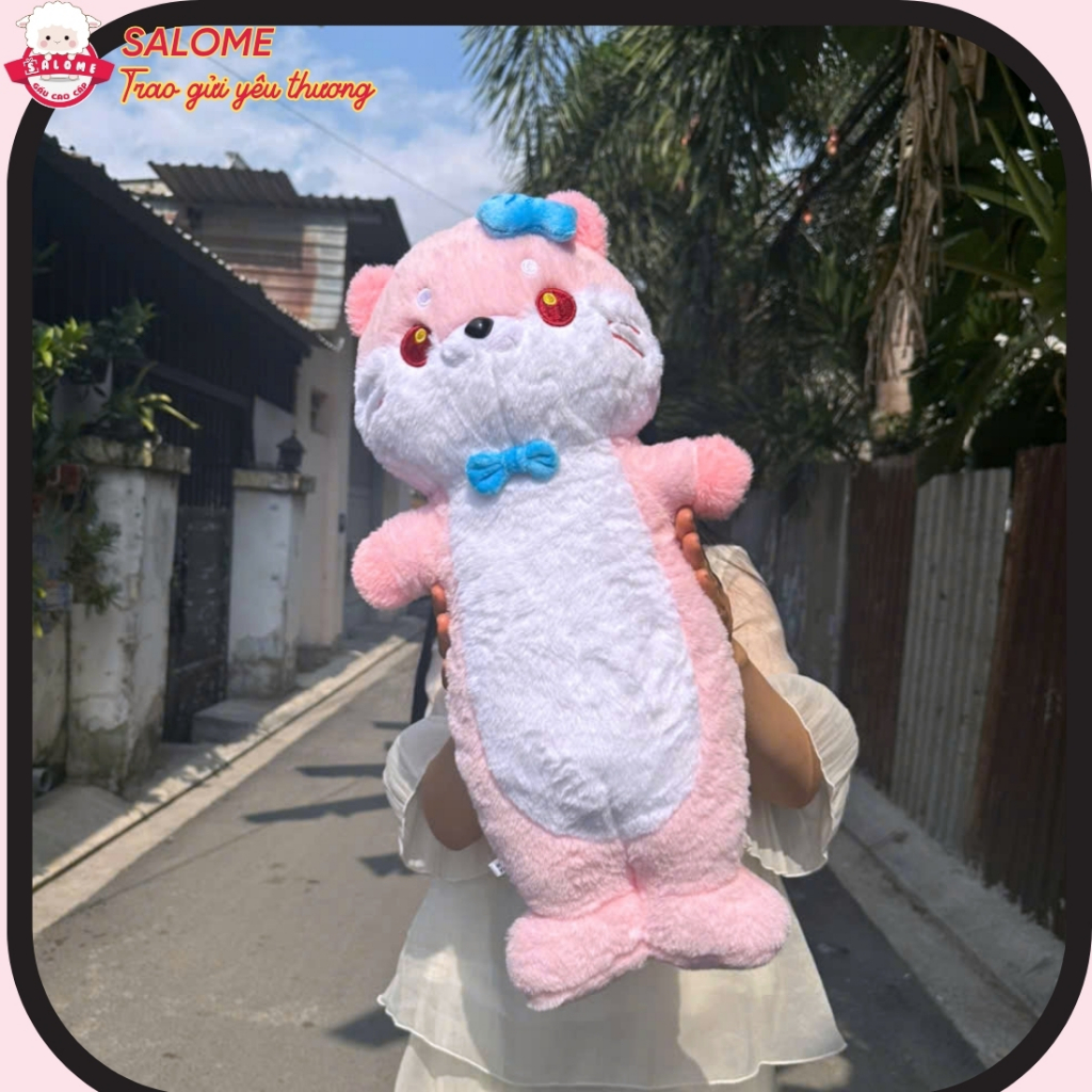 Gấu Bông Con Mèo Nơ Cá