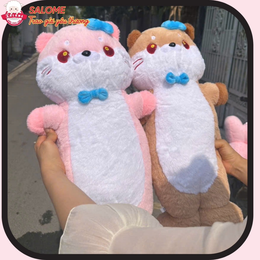 Gấu Bông Con Mèo Nơ Cá