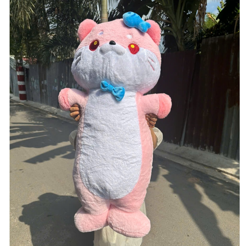 Gấu Bông Con Mèo Nơ Cá
